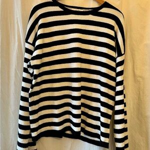 Black and White Striped Sweater